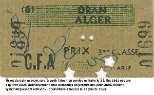 SRVC MLT5 - ALGERIE-55 Ticket